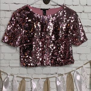Forever 21 Sequin Crop Top